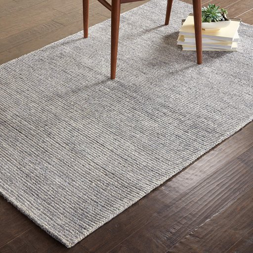 Amazon Brand – Rivet Contemporary Striated Jute Area Rug, 7' 5" x 5' 3", Silver Birch
