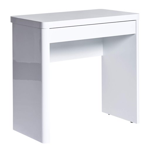 Amazon Brand - Movian Mjøsa - Compact Desk with 1 Drawer, 79 x 44 x 76 cm, High-Gloss White