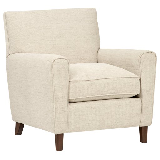 Amazon Brand – Rivet Lawson Mid-Century Modern Angled Upholstered Arm Chair, 33"W, Pearl