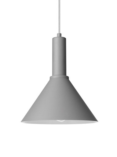 Amazon Brand – Rivet Single-Light Conical Pendant Light, 12.8"H, Matte Gray