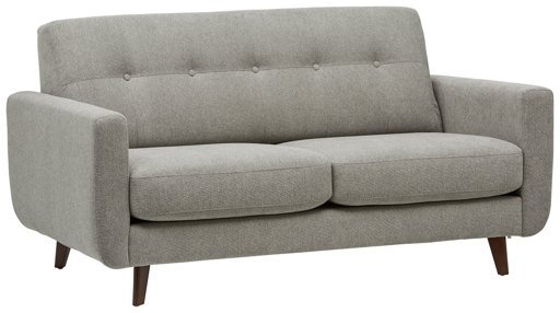 Amazon Brand – Rivet Sloane Mid-Century Modern Sofa with Tufted Back, 64.2"W, Pebble