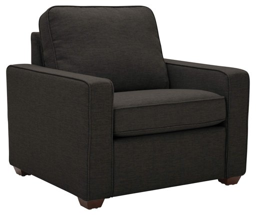 Amazon Brand – Rivet Andrews Contemporary Chair with Removable Cushions, 40"W, Dark Grey