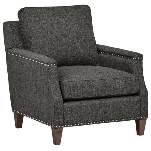 Amazon Brand – Stone & Beam Marin Studded Chair, 33"W, Charcoal