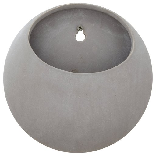 Amazon Brand – Rivet Round Wall Mount Planter, 7.75"H, Modern Earthenware, Grey