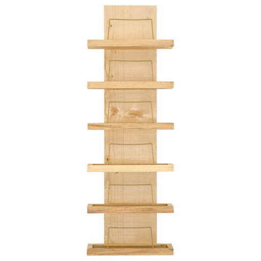 Amazon Brand – Rivet Rustic Decorative 6-Bottle Wood Wine Rack, 37"H, Natural