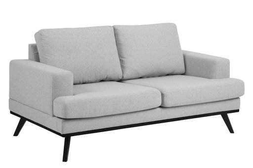 Marque Amazon - Movian Rotsee - Canapé 2 places, 92 x 165 x 81 cm (longueur x largeur x hauteur), Gris clair