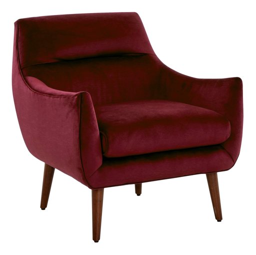 Amazon Brand – Rivet Theresa Modern Upholstered Accent Chair, 30"W, Berry