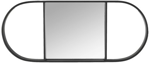 Amazon Brand - Rivet Modern Cutout Hanging Mirror, 23"H, Black