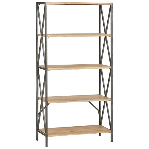 Amazon Brand – Rivet Davenport Contemporary Shelf, 34"W, Elm and Metal