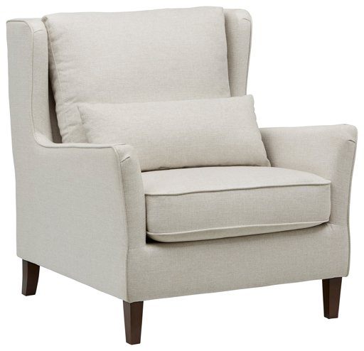 Amazon Brand – Stone & Beam Sascha Removable Cushion Wingback Accent Chair, 34.6"W, Ivory