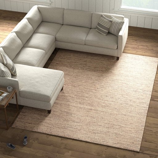 Amazon Brand – Stone & Beam Contemporary Speckle Wool Area Rug, 8' x 10' 6", Chestnut