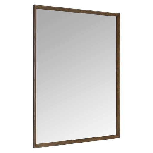 Amazon Basics Rectangular Wall Mirror 30" x 40" - Peaked Trim, Walnut