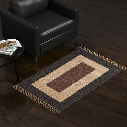 Amazon Brand – Stone & Beam Modern Jute Area Rug, 3 x 5 Foot, Nuetral Multicolor