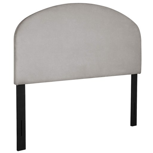 Amazon Brand – Rivet Curved Upholstered Headboard, Queen, 60"W, Gray