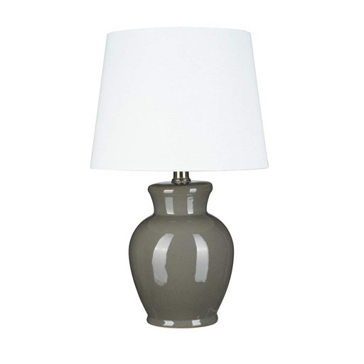Amazon Brand – Ravenna Home Table Lamp with Ceramic Base, Bulb Included, 16.5"H, Charcoal Gray