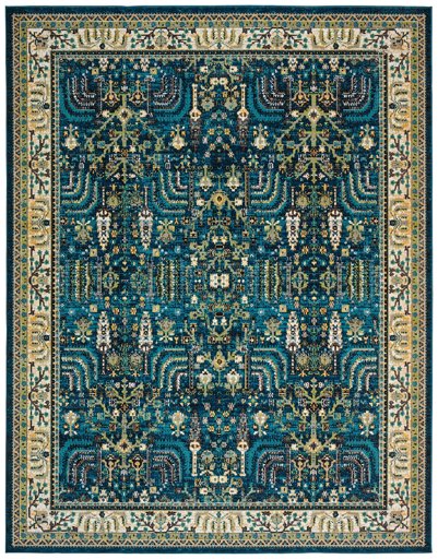 Amazon Brand – Stone & Beam Traditional Royal Area Rug, 3' 11" x 5' 11", Teal