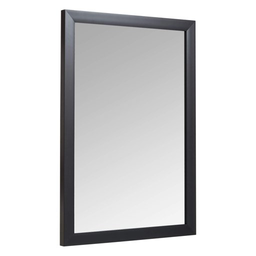 Amazon Basics Rectangular Wall Mirror - 20" x 28", Standard Trim, Black