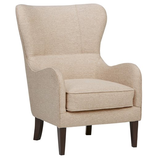 Amazon Brand – Ravenna Home Modern Wingback Accent Chair, 27.5"W, Beige