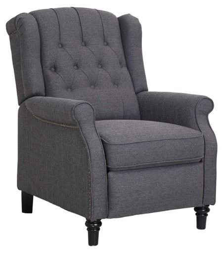 Amazon Brand – Ravenna Home Pritchard Classic Recliner, 29.1"W, Dark Grey