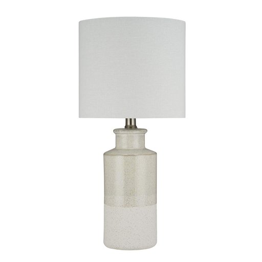 Amazon Brand – Stone & Beam Two-Toned Ceramic Base Table Lamp, Bulb Included, 19.75"H, Beige