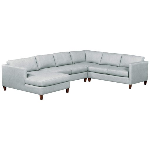 Amazon Brand – Stone & Beam Andover Modern Right U-Sectional Sofa, 134"W, Light Blue