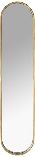 Amazon Brand - Rivet Modern Oval Hanging Mirror, 39"H, Gold