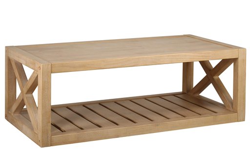 Amazon Brand – Stone & Beam Solid Pine Rustic Farmhouse Coffee Table, 52"W, Rustic Oak