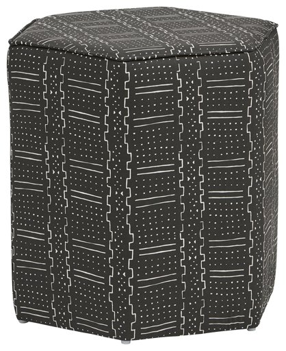 Amazon Brand – Rivet Six-Sided Modern Ottoman, 19"W, Coal