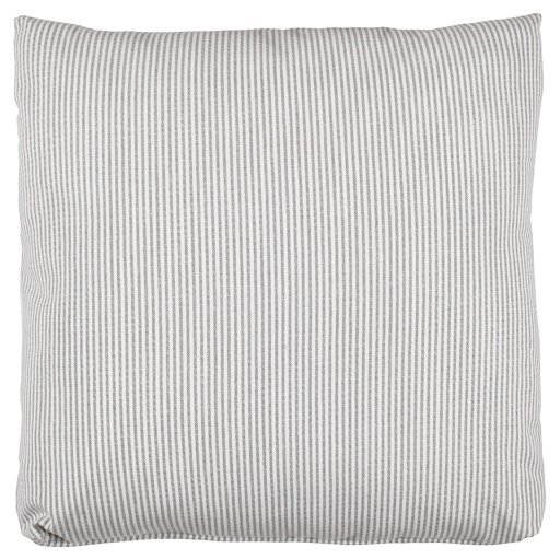 Amazon Brand – Stone & Beam Farmhouse Thin Stripe Cotton Pillow, 19", Edgar Graphite