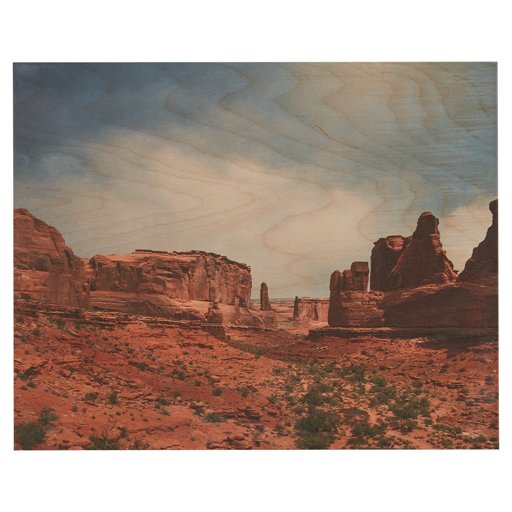 Amazon Brand – Rivet Photo Print Wall Art of Southwest Desert and Blue Sky Landscape on Wood, 20" x 16"