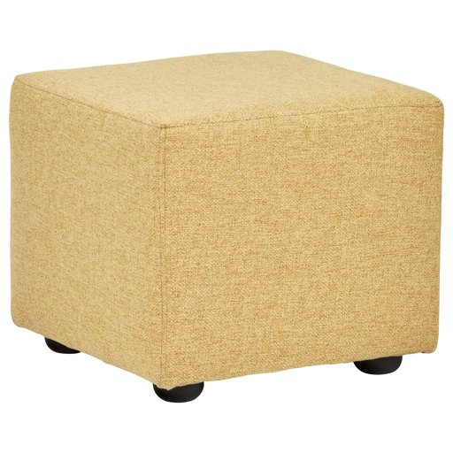 Amazon Brand – Rivet Modern Upholstered Cube Ottoman Pouf, 20"W, Gold Leaf