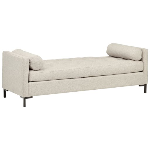 Amazon Brand – Rivet Uptown Mid-Century Tufted Customizable Daybed Sofa, 78"W, Platinum &amp; Black