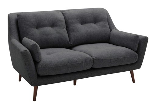 Amazon Brand – Rivet Brooker Down-Filled Mid-Century Love Seat, 65"W, Quarry