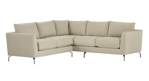 Amazon Brand – Rivet Emerly Modern Sectional Sofa, 96"W, Ecru
