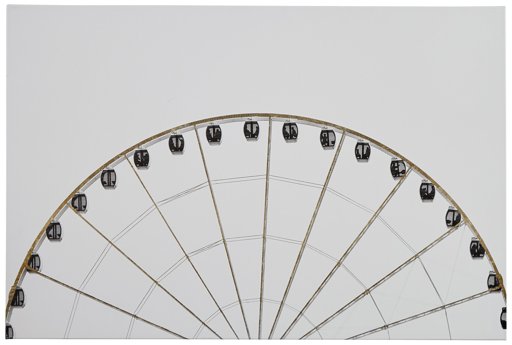 Amazon Brand – Rivet Black and White Print of The Golden Ferris Wheel on Canvas Wall Art 15" x 10"