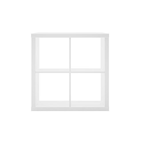 Furniture 247 2 Tier (4 Cube) Shelving Unit - White