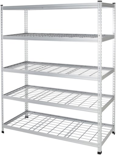 AmazonBasics Heavy Duty Shelving Double-Post Steel Wire Shelf - 152 x 61 x 198 cm