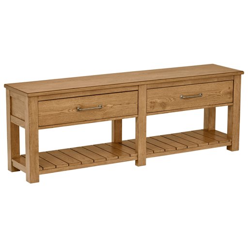Amazon Brand – Stone & Beam Parson Entertainment Console with Drawers, 72"W, Oak