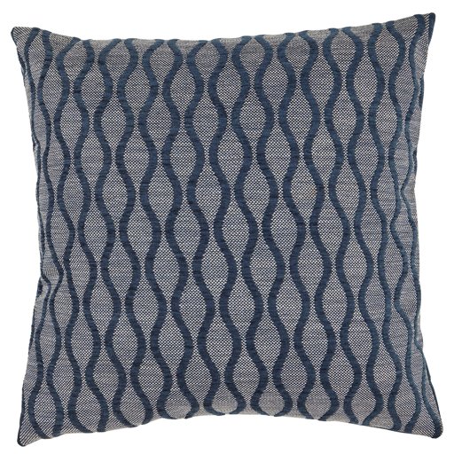 Amazon Brand – Rivet Mid-Century Wave Throw Pillow - 17 x 17 Inch, Indigo