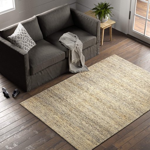 Amazon Brand – Stone & Beam Contemporary Speckle Wool Area Rug, 5' x 7' 6", Grey