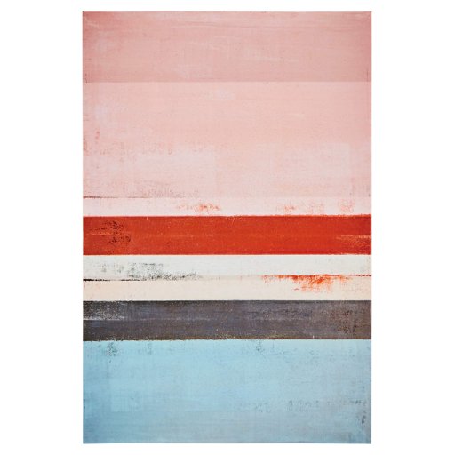 Amazon Brand – Rivet Contemporary Striped Print with Sand Texture Wall Art Decor on Canvas - 36 x 24 Inch, Pink and Blue