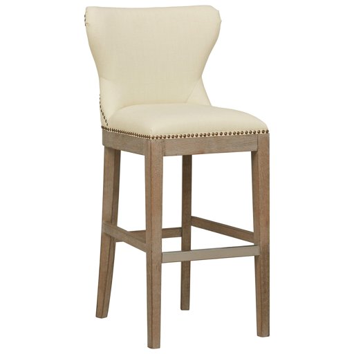 Amazon Brand – Stone & Beam Kinsley Barstool 42"H, Ivory