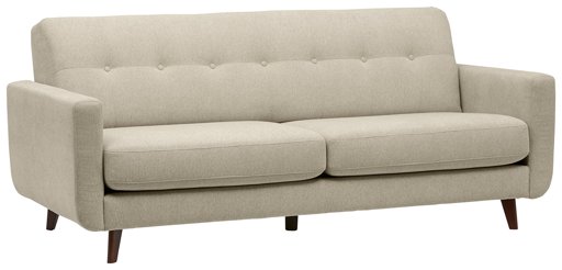 Amazon Brand – Rivet Sloane Mid-Century Modern Sofa with Tufted Back, 79.9"W, Shell