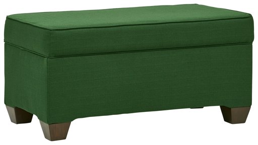 Amazon Brand – Stone & Beam Edgewood Modern Storage Ottoman, 36"W, Emerald