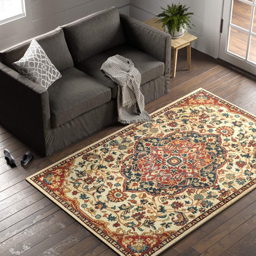 Amazon Brand – Stone & Beam Traditional Regal Adornment Rug, 8' x 10', Orange