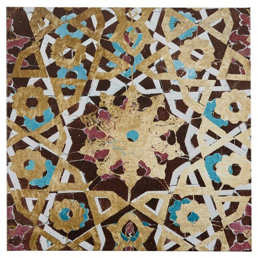 Amazon Brand – Rivet Metallic Bronze Mandala Print Wall Art, 30" x 30"