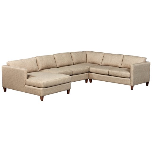 Amazon Brand – Stone & Beam Andover Modern Right U-Sectional Sofa, 134"W, Dark Tan