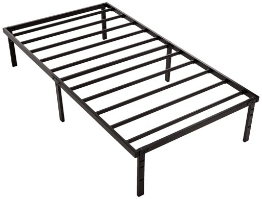 AmazonBasics Heavy Duty Non-Slip Bed Frame with Steel Slats, Easy Assembly - 14"H, Twin