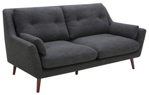 Amazon Brand – Rivet Brooker Down-Filled Mid-Century Sofa, 76"W, Quarry