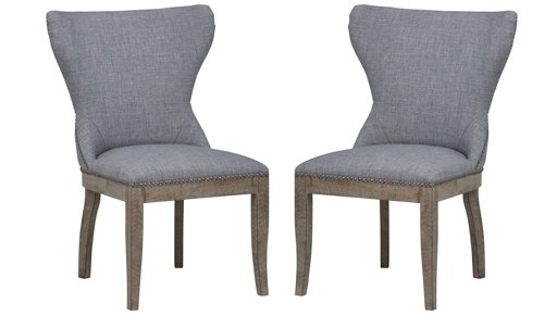 Amazon Brand – Stone & Beam Kinsley Dining Chair, 37.5"H, Set of 2, Washed Denim